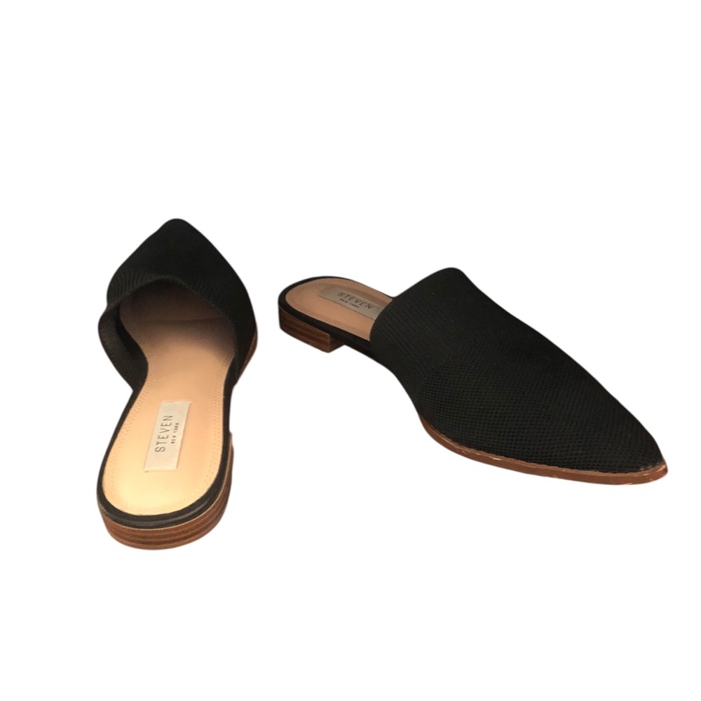 Steven New York Black Textured Mules with Sleek Design - Picture 4 of 6